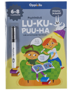 Pyyhittävä LU-KU-PUU-HA -puuhakirja 6-8 v