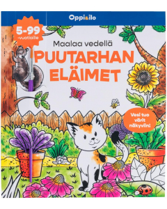 Maalaa Vedellä PUUTARHAN ELÄIMET -puuhakirja 5-99 v