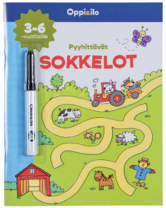 Pyyhittävät Sokkelot -puuhakirja 3+