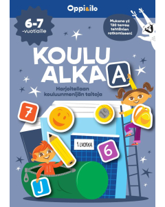 Koulu alkaa puuha- ja tarrakirja 6-7 v