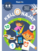 Kellonajat puuha- ja tarrakirja 6-8 v