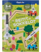 Pyyhittävä Reitit ja sokkelot 3-4 v