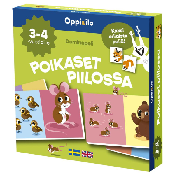 Poikaset piilossa -dominopeli 3-4 v