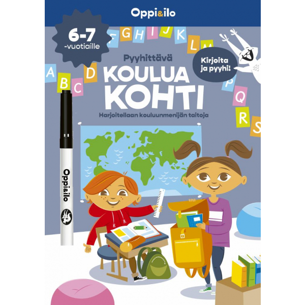 Pyyhittävä Koulua kohti -puuhakirja 6-7 v