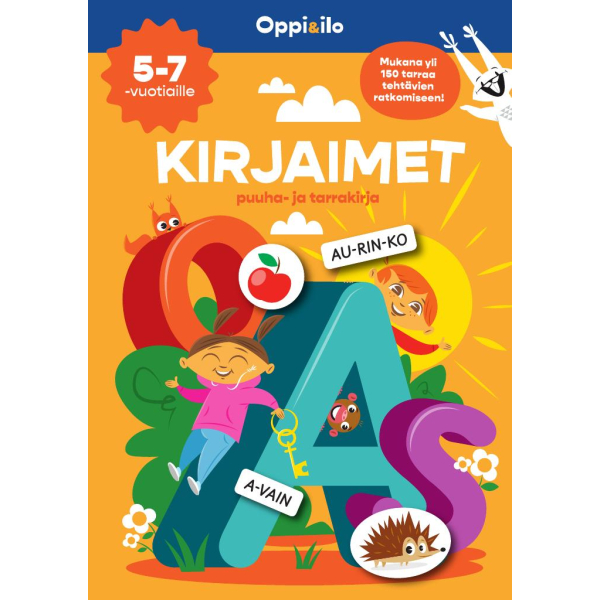 KIRJAIMET puuha- ja tarrakirja 5-7 v