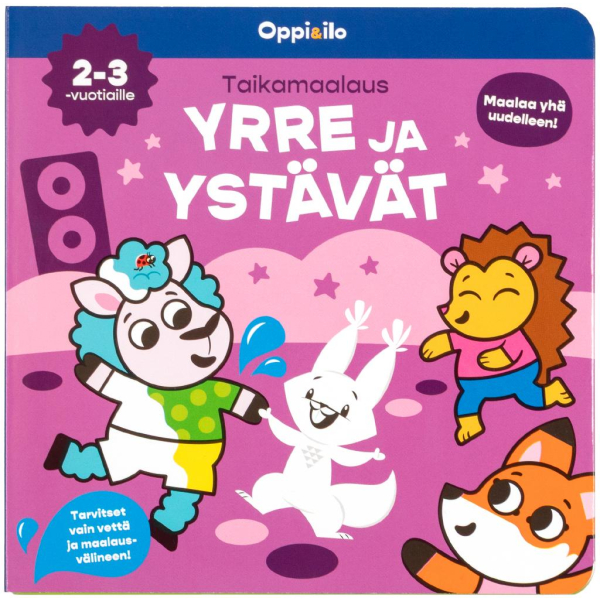 Taikamaalaus YRRE JA YSTÄVÄT -puuhakirja 2–3 v