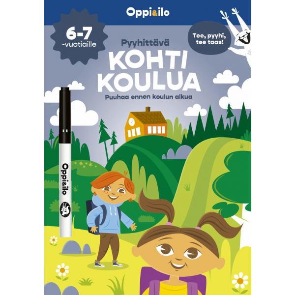 Pyyhittävä kohti koulua -puuhakirja 6-7 v