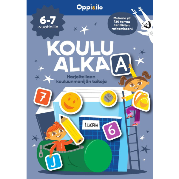 Koulu alkaa puuha- ja tarrakirja 6-7 v
