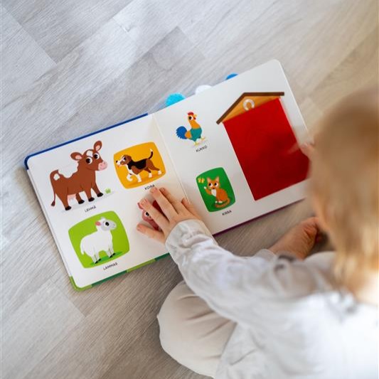 Kis, kis kisanpentu mukana äitiyspakkauksessa.
