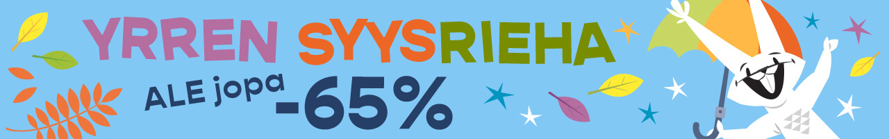 Yrren syysrieha alennus jopa -65% siirry ostoksille.