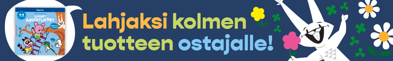 Kolmen tuotteen ostajalle lahjaksi Taikamaalaus iloiset arvoitukset puuhakirja.