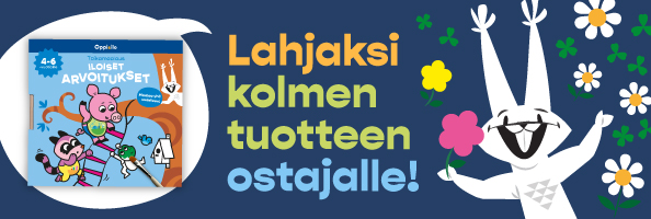 Kolmen tuotteen ostajalle lahjaksi Taikamaalaus iloiset arvoitukset puuhakirja.